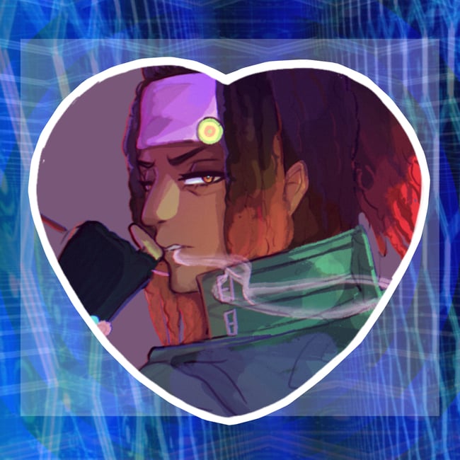 DRAMAtical Murder Heart Badges