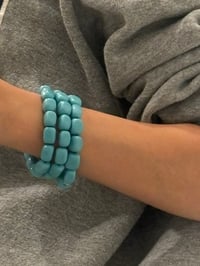 Image 4 of Chunky Turquoise Bracelet Stack