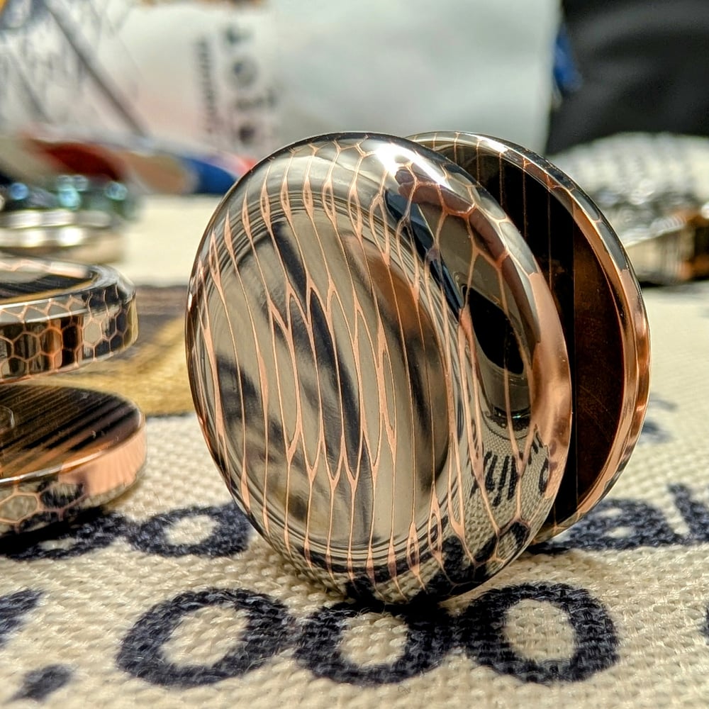 Button out of High Filament Superconductor Vertical Cut 