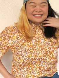 Image 1 of Yellow Witchy Button Up (Sizes L-5XL)