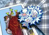 Image 3 of Three of Cups Tarot Card Pin