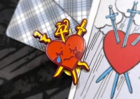 Image 3 of Three of Swords Tarot Card Pin