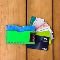 Image 5 of Tarjetero verde/azul/naranja
