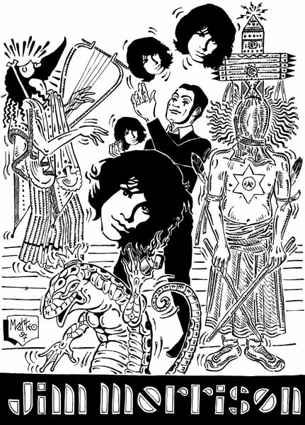 Image of Matteo Guarnaccia - Santi e Briganti, Jim Morrison