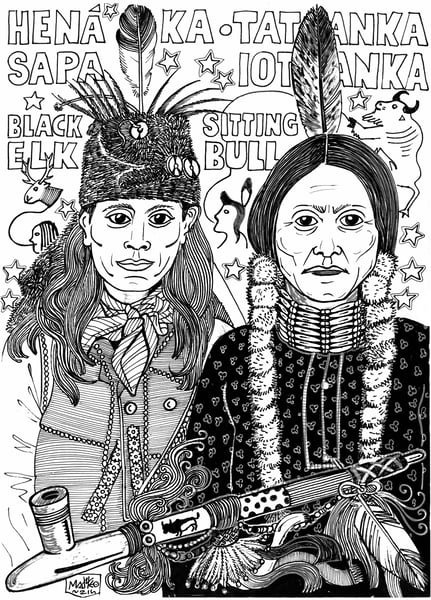 Image of Matteo Guarnaccia - Santi e Briganti, Sitting Bull and Black Elk