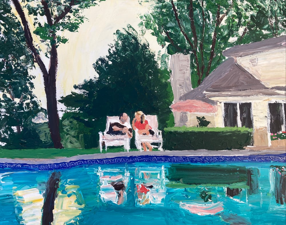 Image of Tony and Carmela original painting 