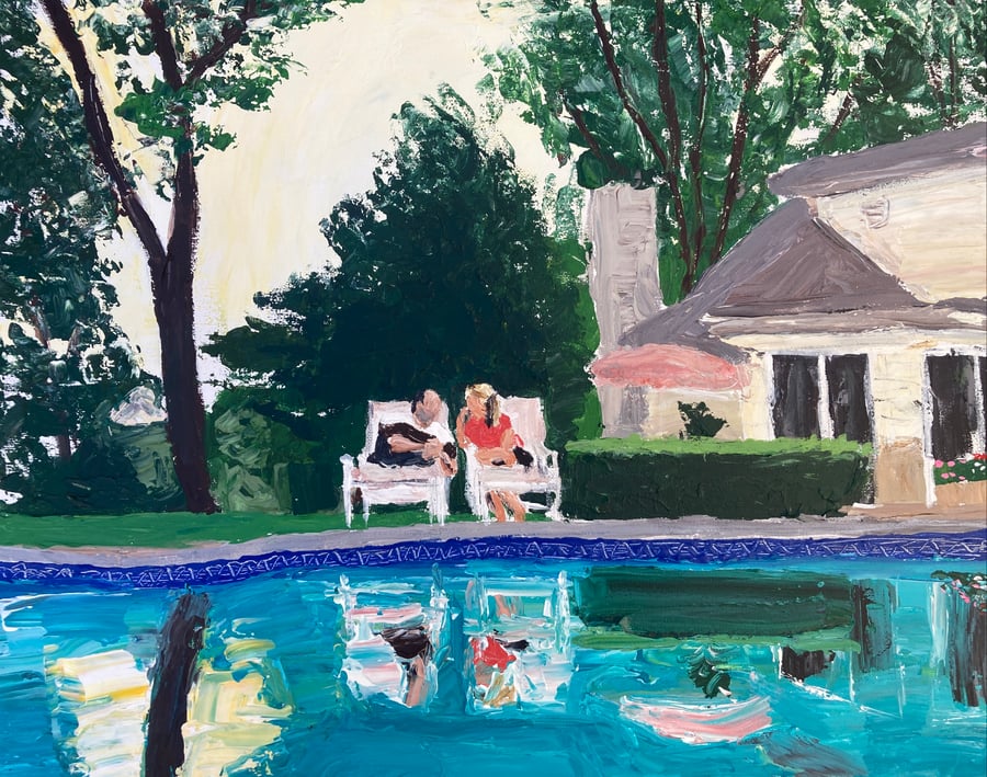 Image of Tony and Carmela original painting 