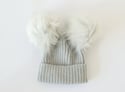 Baby Hat - Double Bobble Stripy