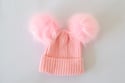 Baby Hat - Double Bobble Stripy