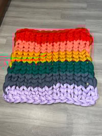 Giant Arm Knitted Blanket - Pride Flag