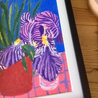 Image 2 of Iris fond bleu 