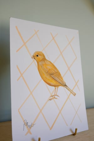 Image of Original Painting - Yellow Canary Bird