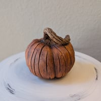 Image 1 of Large Burnt Orange Speckled Pumpkin