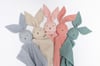Bunny Baby Comforter - Peach / Grey / Sage / Blush Pink