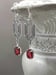 Image of Silver and Red Art Deco Earrings - 1920s Art Deco Jewelry - 1920s Earrings - Jewelry for Flapper ...