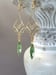 Image of Gold and Peridot Green Art Deco Earrings - 1920s Art Deco Jewelry - 1920s Earrings - Edwardian St...