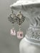 Image of Pink Art Nouveau Earrings - Art Nouveau Silver Jewelry - Gilded Age Earrings - Edwardian Style Je...
