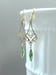 Image of Gold and Peridot Green Art Deco Earrings - 1920s Art Deco Jewelry - 1920s Earrings - Edwardian St...