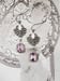 Image of Pink Art Nouveau Earrings - Art Nouveau Silver Jewelry - Gilded Age Earrings - Edwardian Style Je...