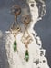 Image of Gold and Peridot Green Art Deco Earrings - 1920s Art Deco Jewelry - 1920s Earrings - Edwardian St...