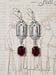 Image of Silver and Red Art Deco Earrings - 1920s Art Deco Jewelry - 1920s Earrings - Jewelry for Flapper ...