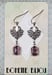 Image of Pink Art Nouveau Earrings - Art Nouveau Silver Jewelry - Gilded Age Earrings - Edwardian Style Je...