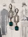 Image of Emerald Green Art Deco Earrings - 1920s Art Deco Jewelry - Vintage Style Crystal Earrings - Flapp...