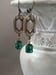 Image of Emerald Green Art Deco Earrings - 1920s Art Deco Jewelry - Vintage Style Crystal Earrings - Flapp...