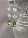 Image of Peridot Green Deco Rhinestone Earrings - 1920s Art Deco Jewelry - Great Gatsby Wedding - 1920s Fl...