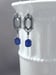 Image of Sapphire Blue Art Deco Earrings - Art Deco Jewelry - 1920s Wedding - Vintage Style Earrings - Rep...