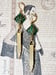 Image of Green Fan Art Deco Earrings - 1920s Art Deco Jewelry - Flapper Earrings - Vintage Style Jewelry -...