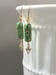 Image of Green and Gold Czech Glass Art Deco Earrings - 1920s Art Deco Jewelry - Egyptian Revival Jewelry ...