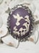 Image of Purple and Silver Hummingbird Brooch - Hummingbird Jewelry - Alfons Mucha - Victorian Style Cameo...