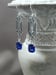 Image of Sapphire Blue Art Deco Earrings - Art Deco Jewelry - 1920s Wedding - Vintage Style Earrings - Rep...