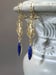 Image of Blue and Gold Egyptian Revival Scarab Earrings - Egyptian Revival Jewelry - Assemblage Earrings ...