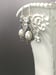 Image of Silver and Pearl Edwardian Earrings - Edwardian Style Jewelry - Art Nouveau Style Drop Earrings -...