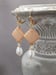 Image of Peach Pearl Deco Fan Earrings - 1920s Art Deco Jewelry - 1920s Earrings - Great Gatsby Wedding - ...