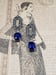 Image of Sapphire Blue Art Deco Earrings - Art Deco Jewelry - 1920s Wedding - Vintage Style Earrings - Rep...