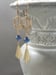 Image of Gold and Blue Art Deco Earrings -  1920s Art Deco Jewelry - 1920s Earrings - Flapper Jewelry - Vi...