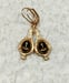 Image of Edwardian Anchor Drop Earrings - Victorian Mourning Jewelry - Edwardian Style Earrings - Gilded A...