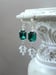 Image of Emerald Rhinestone Art Deco Earrings - 1920s Art Deco Jewelry - Great Gatsby Wedding - Flapper Je...