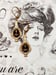 Image of Edwardian Anchor Drop Earrings - Victorian Mourning Jewelry - Edwardian Style Earrings - Gilded A...