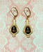 Image of Edwardian Anchor Drop Earrings - Victorian Mourning Jewelry - Edwardian Style Earrings - Gilded A...