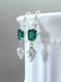 Image of Emerald Rhinestone Art Deco Earrings - 1920s Art Deco Jewelry - Great Gatsby Wedding - Flapper Je...