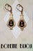 Image of Edwardian Anchor Drop Earrings - Victorian Mourning Jewelry - Edwardian Style Earrings - Gilded A...