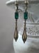 Image of Emerald Green Edwardian Earrings - 1920s Art Deco Jewelry - 1920s Earrings - Edwardian Style Jewe...