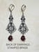 Image of Purple Crystal Filigree Earrings - Edwardian Style Jewelry - Purple Victorian Earrings - Edwardia...