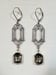 Image of Black Diamond Art Deco Earrings - Art Deco Jewelry - 1920s Wedding - Edwardian Reproduction Jewel...