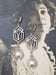 Image of Art Deco Silver Pearl Earrings - 1920s Art Deco Jewelry - Great Gatsby Wedding - 1920s Bride - Vi...