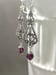 Image of Purple Crystal Filigree Earrings - Edwardian Style Jewelry - Purple Victorian Earrings - Edwardia...